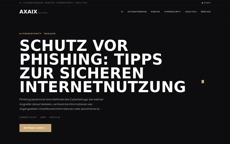 Startseite von axaix Magazin