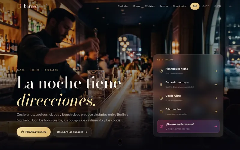 Startseite von baresia Español
