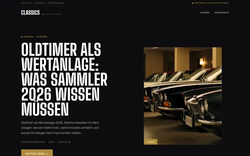 Startseite von Classics Lifestyle Deutschland