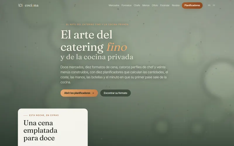 Startseite von cociana Español