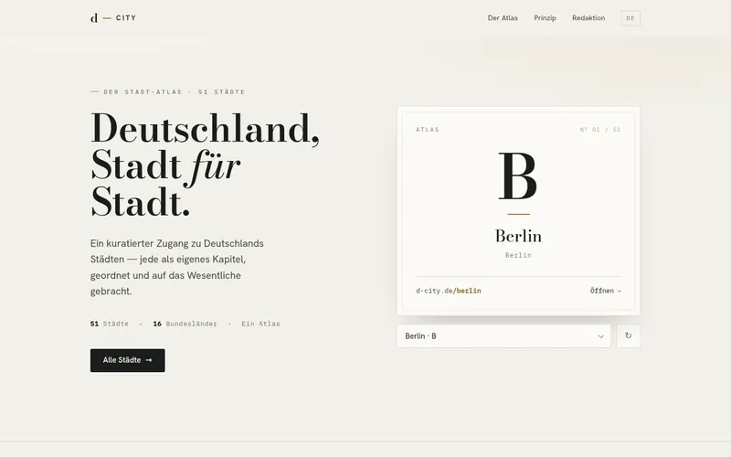 Startseite von d-city.de