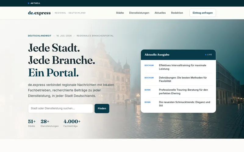Startseite von de.express