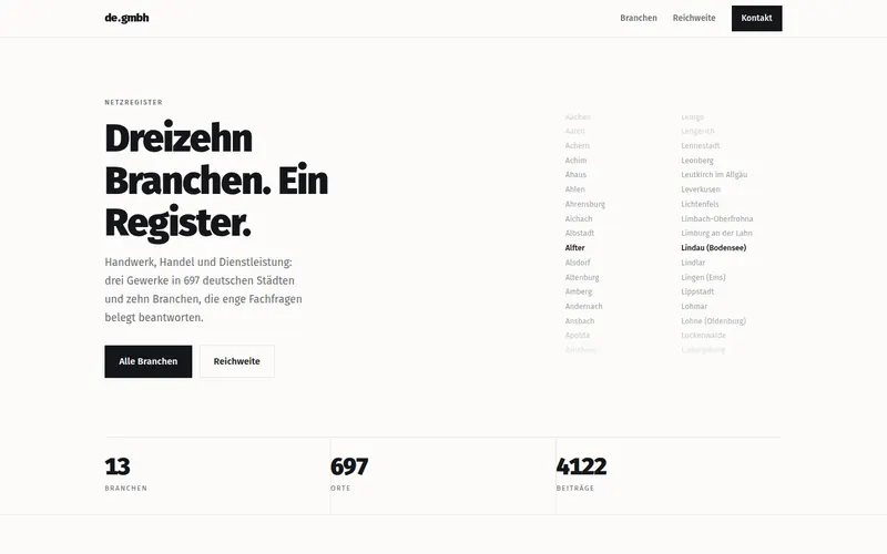 Startseite von de.gmbh