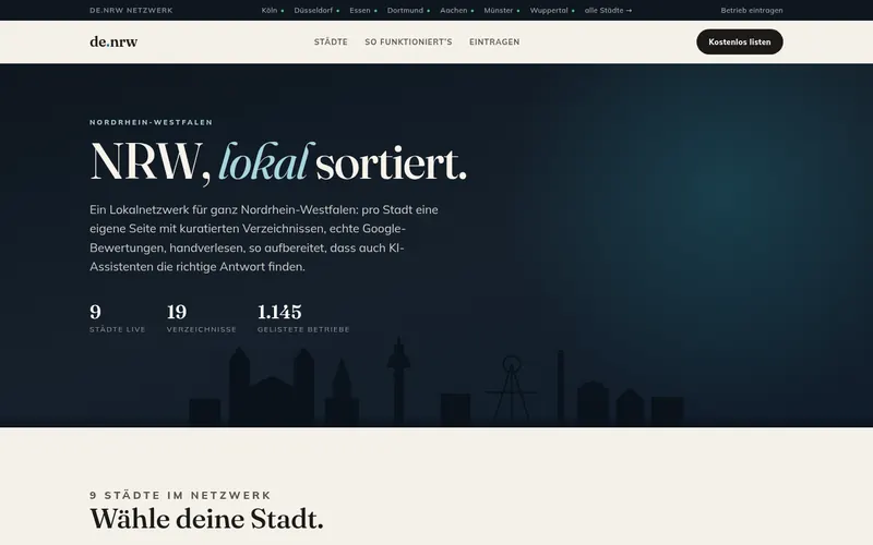 Startseite von de.nrw