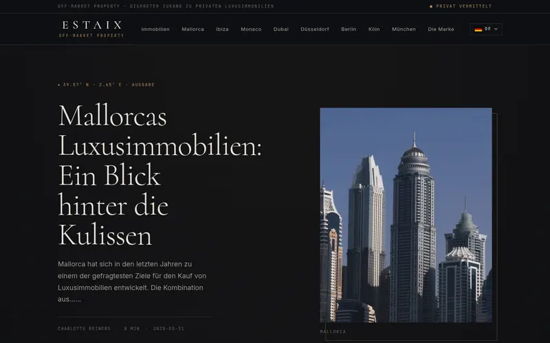 Startseite von ESTAiX Deutschland
