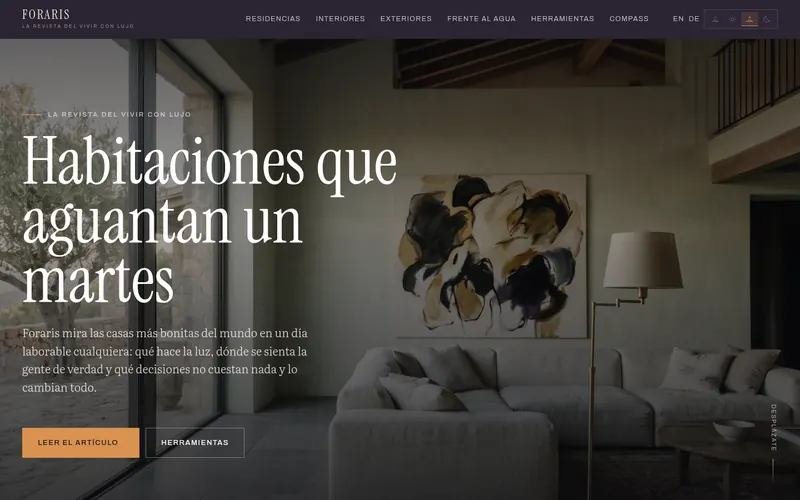 Startseite von Foraris España