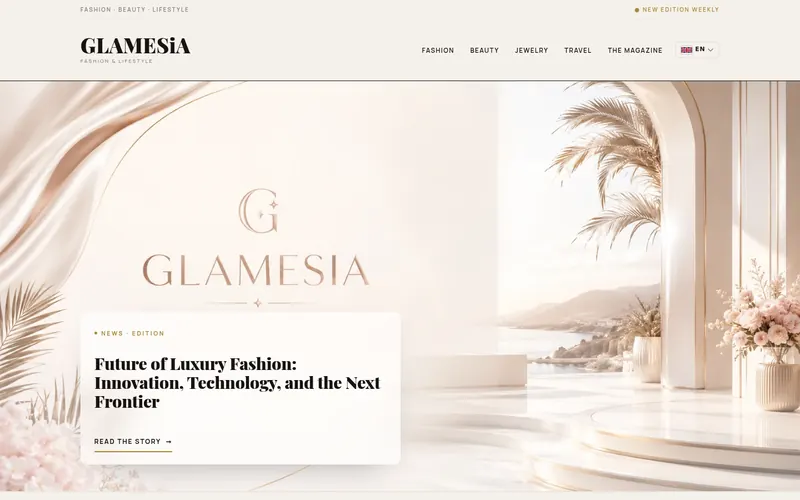 Startseite von Glamesia