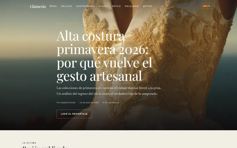 Startseite von Glamesia España