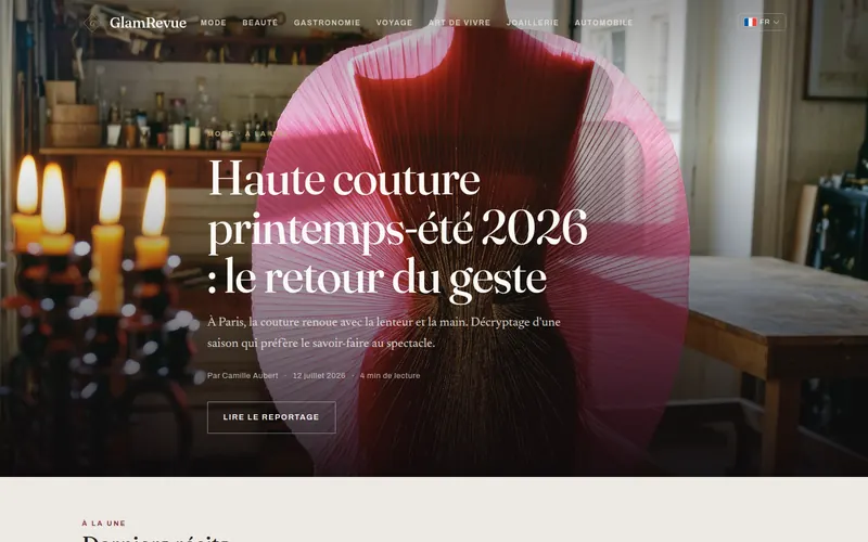 Startseite von GlamRevue