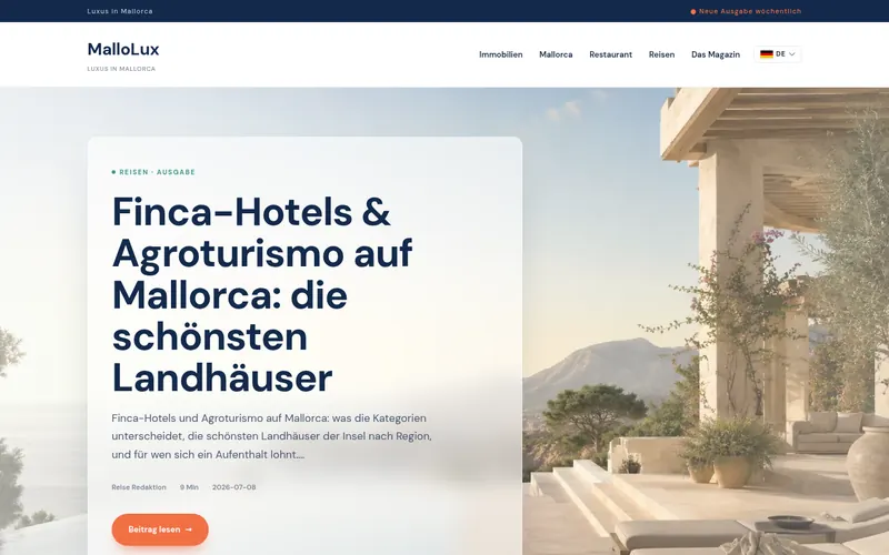Startseite von MalloLux