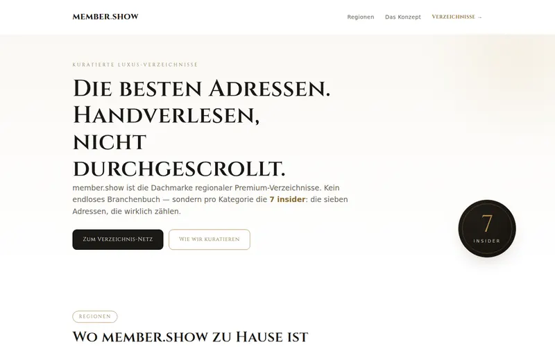 Startseite von member.show