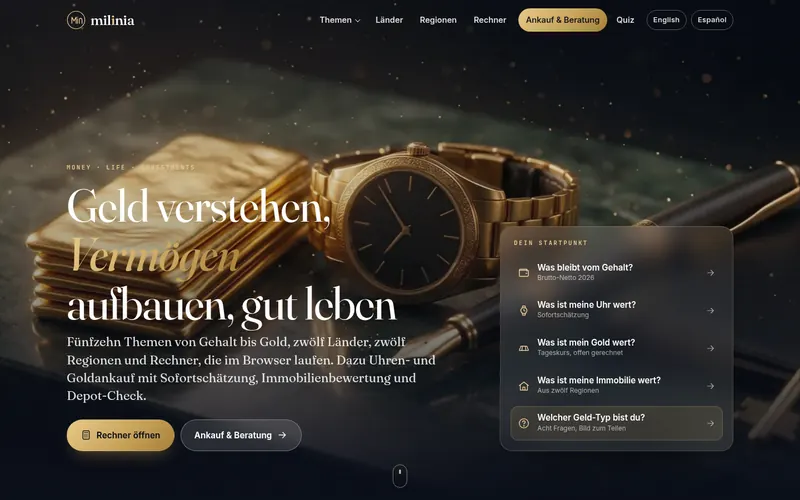 Startseite von milinia