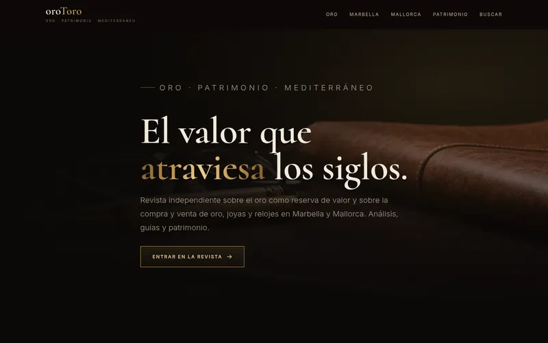 Startseite von oroToro
