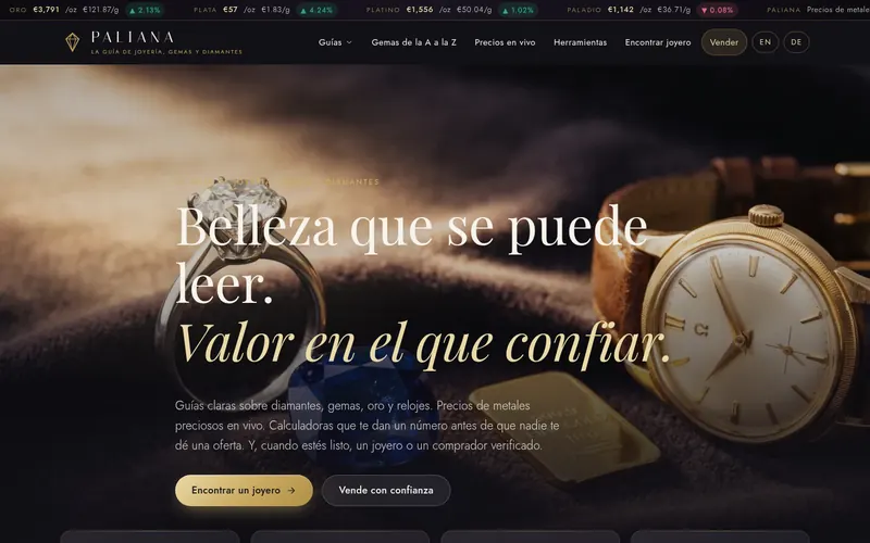 Startseite von Paliana España