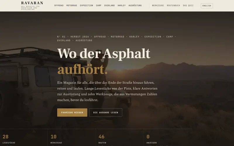 Startseite von Ravaran