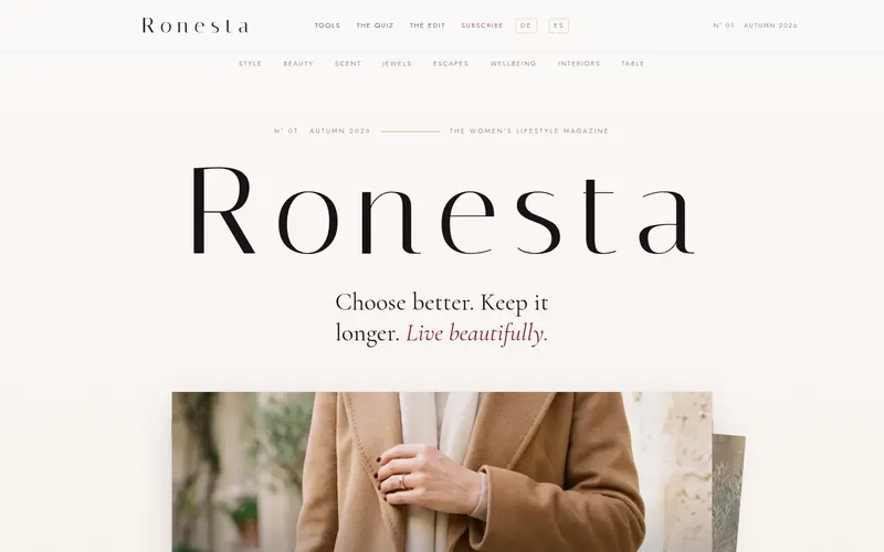 Startseite von Ronesta International